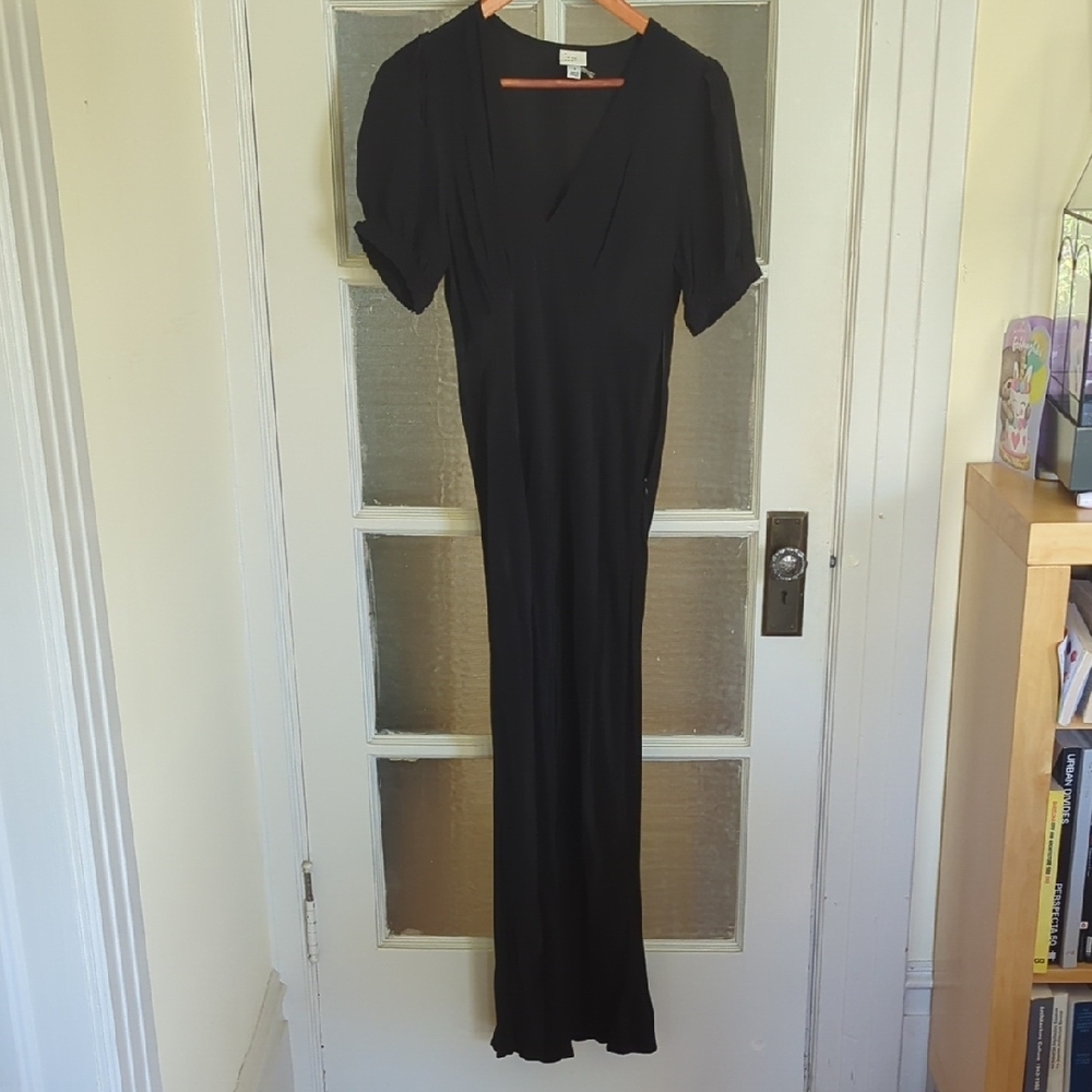 A New Day Black Casual Sheath Maxi Dress